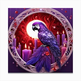 Purple Parrot Canvas Print