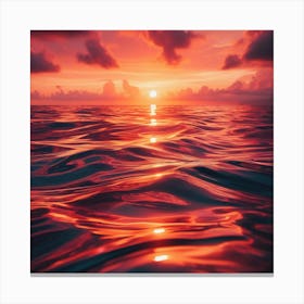 Sunset In The Ocean  Canvas Print