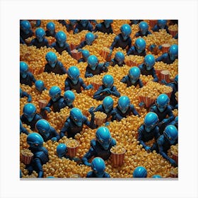 Aliens In Popcorn Canvas Print