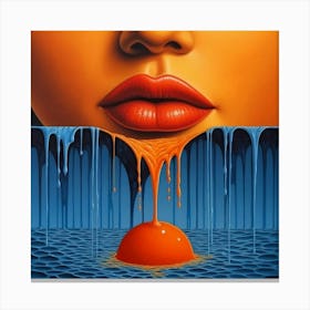 Woman With An Orange Canvas Print