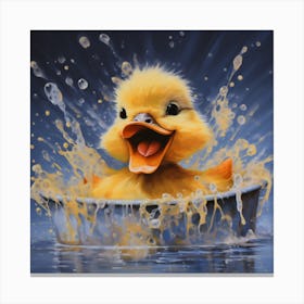 Duck In A Tub Canvas Print