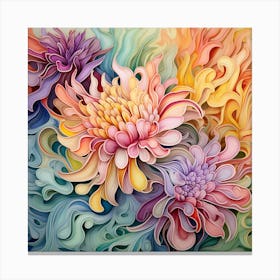 Abstract Flower Painting 6 Canvas Print