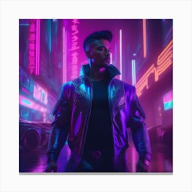 Neon City Canvas Print