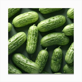 Green Cucumbers 1 Canvas Print