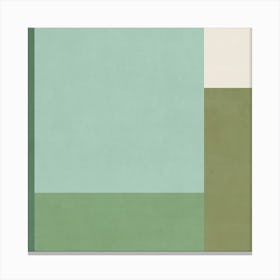 Minimalist Abstract Geometries - Green 03 Canvas Print