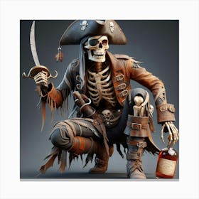 Pirate Skeleton 8 Canvas Print
