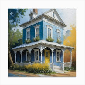 Blue House 1 Canvas Print