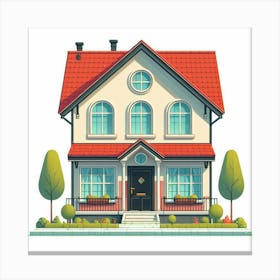 A Single-Family Home is a Residential Building That Was Designed for Occupancy by a Single Household or Family. The Term Single-Family Home Usually Refers to a Detached House, but It Can Also Refer to a Townhouse, Row House, or Other Type of Attached Housing. Single-Family Homes Are Typically Owned by the Occupants, but They Can Also Be Rented. Canvas Print