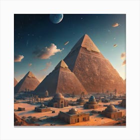 Egyptian Pyramids 3 Canvas Print