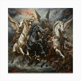 Battle Of The Angels Canvas Print