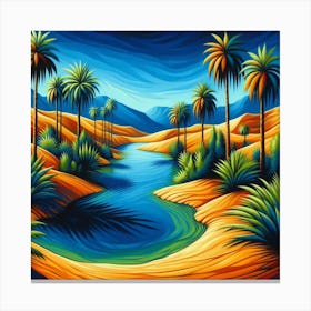 Desert Landscape Painting Canvas Print