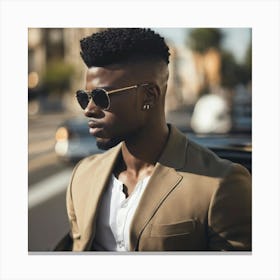 Black Man In Sunglasses 1 Canvas Print