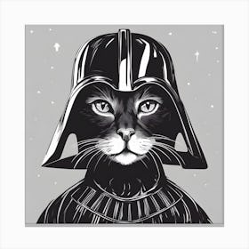 Darth Vader Cat Canvas Print