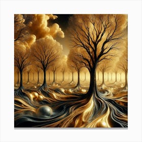 Golden Forest 9 Canvas Print