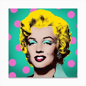 MARILYN PINK DOTS Canvas Print