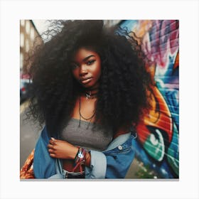 Afro Hair Canvas Print