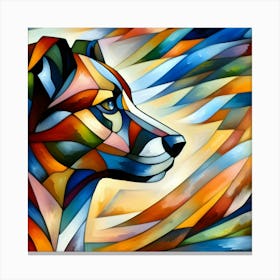 Abstract Dog Painting 3 Canvas Print