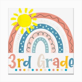 Third Grade Rainbow Team 3rd Grade First Day Back To School Canvas Print