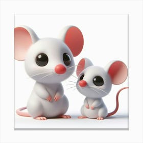 Cute Mice Canvas Print