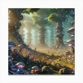 Fungus Forest Canvas Print