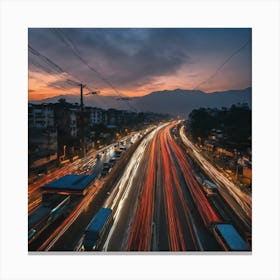 Kathmandu At Dusk Canvas Print