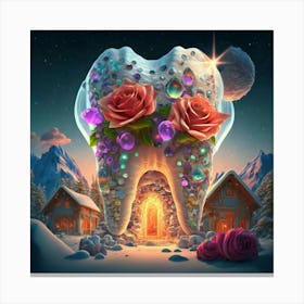 Tooth In The Snow 1 Canvas Print