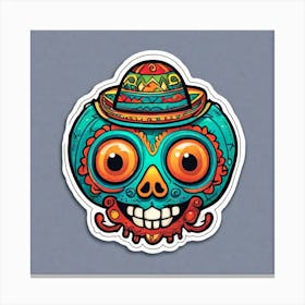 Mexico Sticker 2d Cute Fantasy Dreamy Vector Illustration 2d Flat Centered By Tim Burton Pr (34) Canvas Print