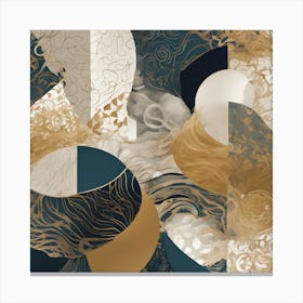 Abstract Gold And Black Canvas Print