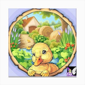 Duck In A Hole Canvas Print