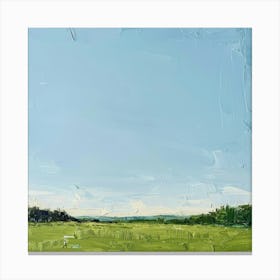 Field With Blue Sky Canvas Print