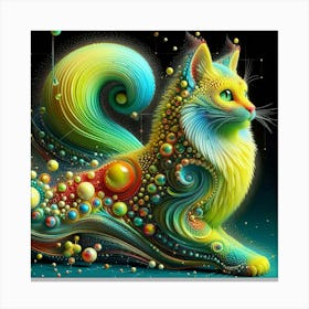 Psychedelic Cat 1 Canvas Print