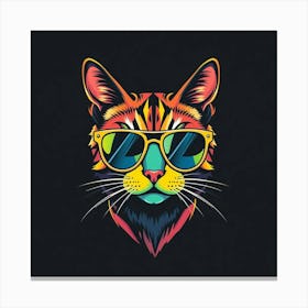 Cat In Sunglasses Canvas Print