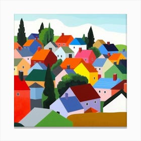 Colorful Houses 2 Toile