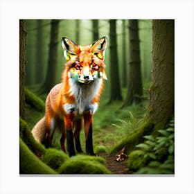 Fox In The Forest 7 Canvas Print