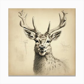 Deer Head 22 Canvas Print