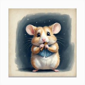 Hamster With A Pipe Canvas Print