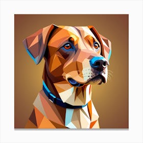 Polygonal Dog Canvas Print