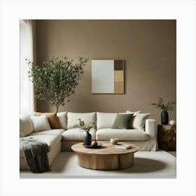 Neutral Living Room Canvas Print