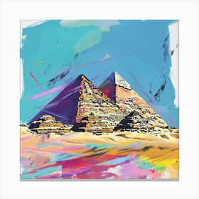 A Pyramids Of Giza Expressive Strokes Illustrati 1719990950 2 Canvas Print