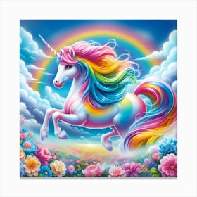 Unicorn Rainbow Canvas Print