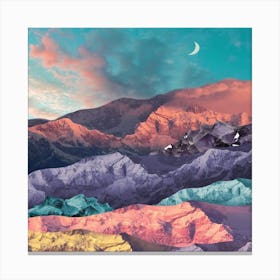 Adventure Psychedelic Mountain Canvas Print