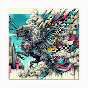 Dragon Of The City Canvas Print