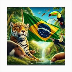 Brazilian Flag Canvas Print