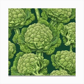 Broccoflower As A Logo (3) Canvas Print