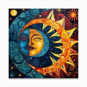 Sun And Moon 5 Canvas Print