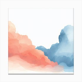 Watercolor Clouds Canvas Print