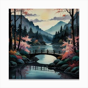 Bridge Over The River Canvas Print