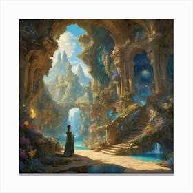 Fairytale Castle art print paintings 1 Canvas Print