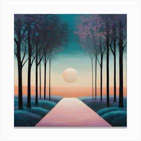 Path To The Sunset Canvas Print