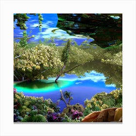 Lake In The Forest Canvas Print